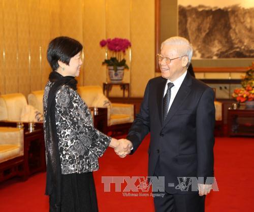 Tổng Bí thư tiếp đoàn đại biểu Hội Hữu nghị Đối ngoại Nhân dân Trung Quốc