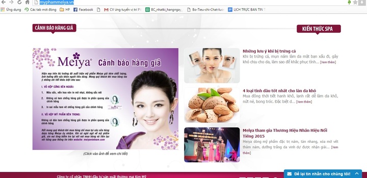 Nghi vấn chất lượng sau mác mỹ phẩm cao cấp thương hiệu Meiya