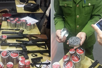 Bắt vụ vận chuyển súng hơi và hàng chục nghìn viên đạn qua đường hàng không