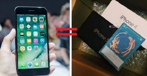 “Dở khóc dở cười” chuyện cô gái đặt mua iPhone 7, nhận được iPhone 3+4