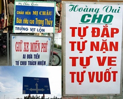 Những biển quảng cáo, biển báo chỉ đường hài hước nhất trên facebook
