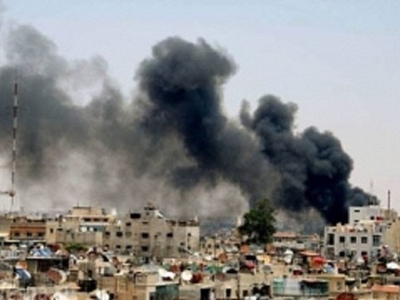 Đánh bom rung chuyển thành cổ Damascus, hơn 100 người thương vong