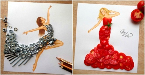 “Đã mắt” với những mẫu váy được làm từ ốc vít  và các vật dụng hàng ngày