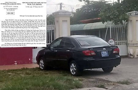 Chủ tịch huyện dùng xe biển xanh đi học nói gì?