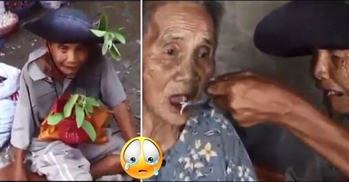 Con trai 62 tuổi bị khuyết tật và tâm thần xin ăn nuôi mẹ già yếu