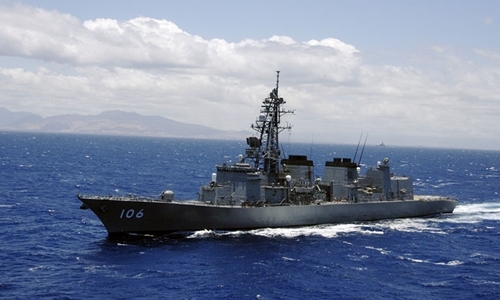 Tàu khu trục Nhật tập trận cùng tàu sân bay Mỹ đang tới Triều Tiên