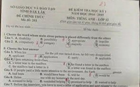 Đồng Tháp hoãn thi học kì vì đề thi bị phát tán trên mạng