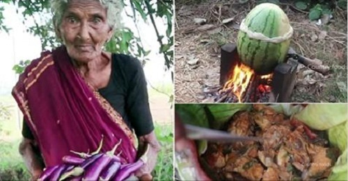 7 triệu người đã sốc khi thấy cụ bà nấu thịt gà trong dưa hấu