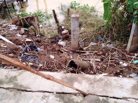 Xuất hiện vết nứt dài gần 40 m ở An Giang