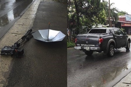 Khởi tố vụ phóng viên VTV bị kẻ lạ lái ôtô tông hỏng máy quay phim