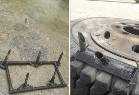 Kiểm tra, xử lý nghiêm hành vi rải bàn chông thép bẫy xe tải