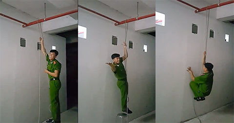 Kỹ năng thoát hiểm bằng sợi dây trong các vụ hỏa hoạn ở nhà cao tầng
