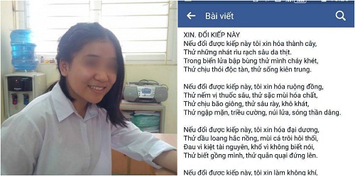 Gần một năm bài thơ “Xin đổi kiếp này” của nữ sinh cấp 2 vẫn khiến dân mạng nín lặng