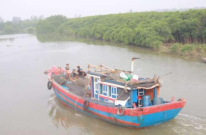 Tàu chở than và 13 người mất tích trong đêm mưa bão
