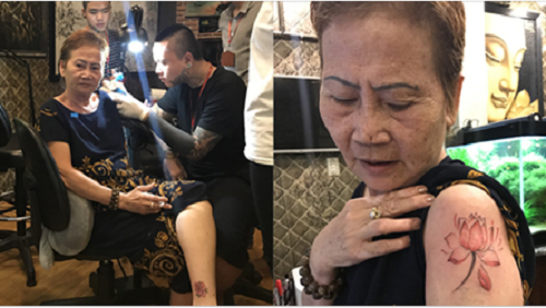 Ở tuổi 71, bà thợ may Sài Gòn vẫn mê xăm hình