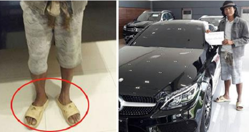 Đi dép lê vào cửa hàng mua xe Mercedes, ông nói một câu khiến nhân viên phục vụ bất ngờ