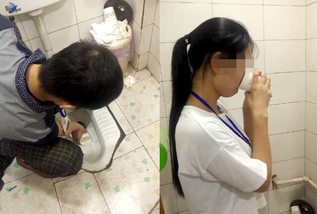 Kinh hoàng cảnh nhân viên bị chủ ép uống nước múc từ bồn cầu