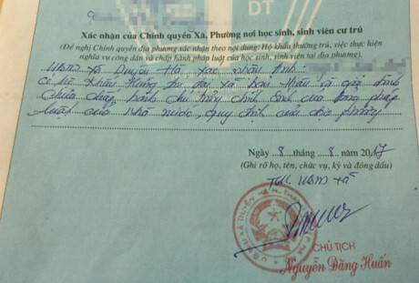 Chủ tịch xã xin lỗi tân sinh viên bị phê “chưa chấp hành” trong lý lịch