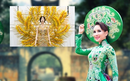 Cận cảnh quốc phục của Hoa hậu Trâm Lưu tại Mrs Universel 2017