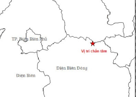 Động đất cường độ 3,9 độ Richter tại Điện Biên
