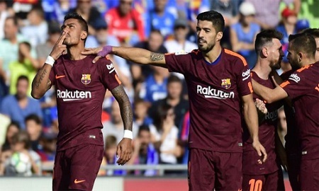 Paulinho tỏa sáng, Barca giữ vững ngôi đầu