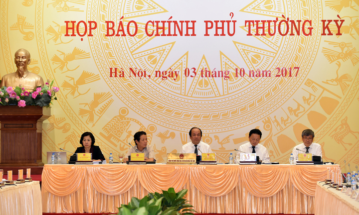Nội dung Họp báo Chính phủ thường kỳ tháng 9/2017