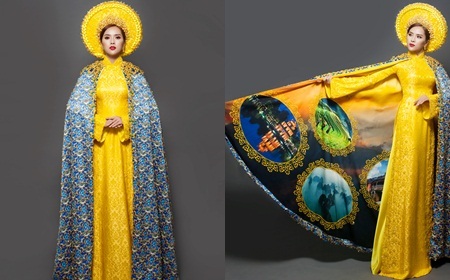 Cận cảnh bộ quốc phục lộng lẫy của đại diện Việt Nam tại Miss Tourism Universe 2017