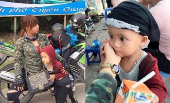 Bà mẹ đơn thân 20 tuổi dẫn con trai 3 tuổi đi phượt bằng xe máy để thực hiện ước mơ