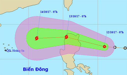 Biển Đông chuẩn bị đón bão số 11