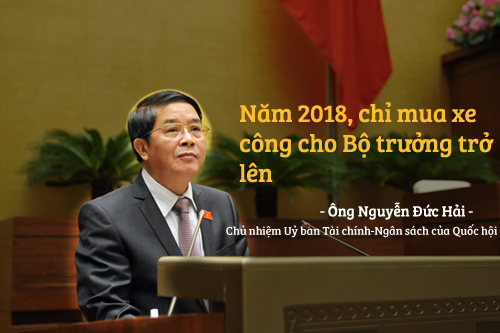 Cấp Bộ trưởng trở lên mới được mua xe công