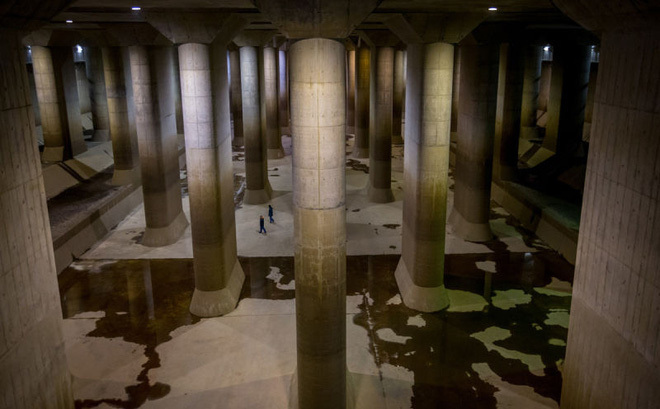 Cống ngầm lớn nhất thế giới 2,6 tỷ đô ở Nhật, siêu bão mưa 3 ngày liền cũng không ngập