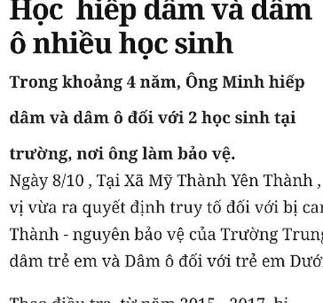 Nam sinh dựng chuyện bảo vệ trường THCS 