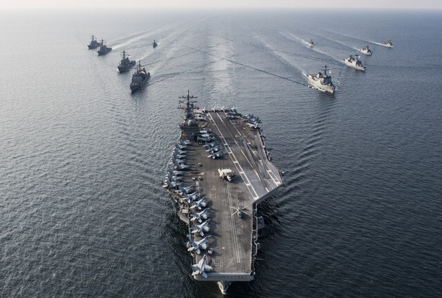 3 tàu sân bay Mỹ đồng loạt tập trận gần châu Á