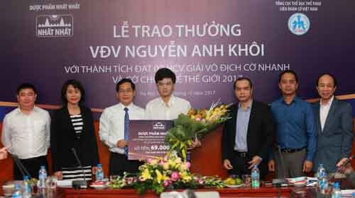 VĐV Nguyễn Anh Khôi tiếp tục được Dược phẩm Nhất Nhất đầu tư phát triển tài năng