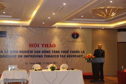 Hội thảo chia sẻ kinh nghiệm vận động tăng thuế thuốc lá tại Ninh Bình