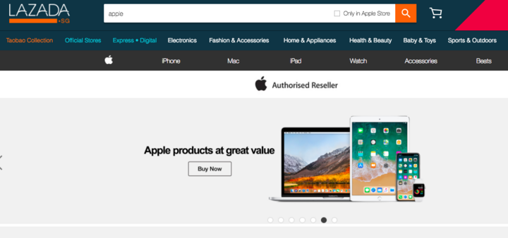 Apple chính thức có cửa hàng trên Lazada
