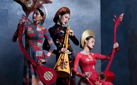 Trương Thị May, Lan Khuê, Lê Thanh Thảo bí ẩn trong tà áo dài Việt