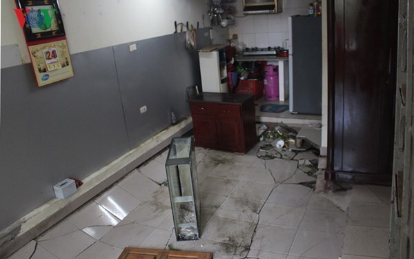 Dân tái định cư Đồng Tàu bỏ chạy vì nền nhà sụt lún