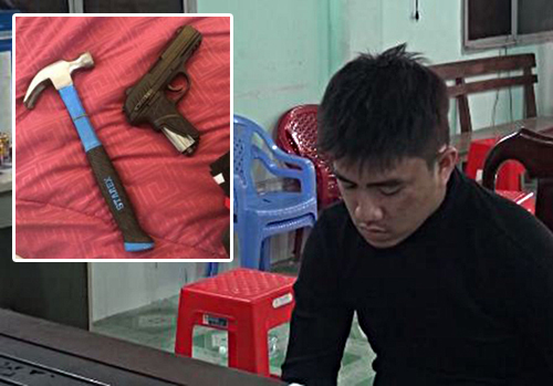 Tạm giữ hình sự đối tượng trộm cắp mang theo súng, xịt hơi cay