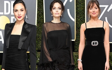 Quả Cầu Vàng 2018: Dàn sao Hollywood đồng loạt diện đồ đen trên thảm đỏ