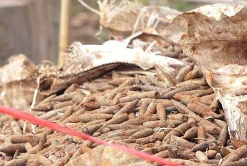 Di dời xong 6 tấn đầu đạn trong bãi phế liệu ở Hưng Yên