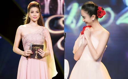 Phạm Hương lộng lẫy làm MC, Hà Thu xinh đẹp trao giải Mai Vàng
