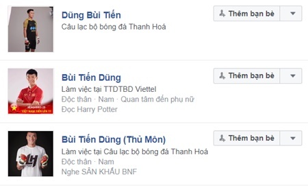 Hàng trăm tài khoản Facebook giả mạo các tuyển thủ U23 Việt Nam