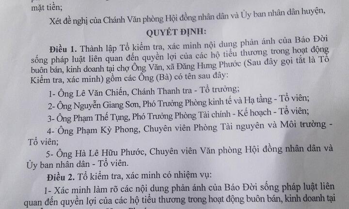 Vụ chợ Ông Văn, Tiền Giang: Chủ tịch huyện đi nước ngoài, chưa thể công bố kết quả kiểm tra