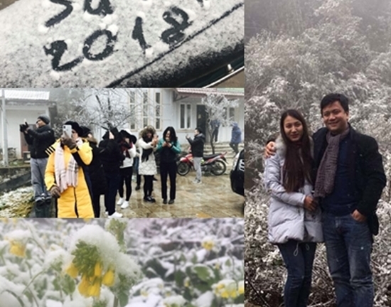 Sapa bất ngờ tuyết rơi dày đặc, khách du lịch đổ xô đi ngắm