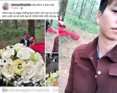 Dở khóc dở cười: Chàng trai được nhờ cầm hộ hoa trong buổi chụp ảnh cưới người yêu cũ