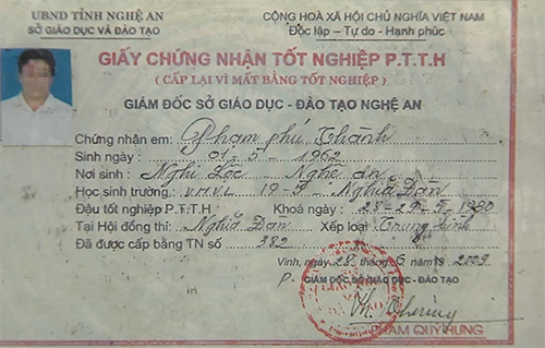 Kỷ luật trưởng công an xã xài giấy chứng nhận tốt nghiệp giả