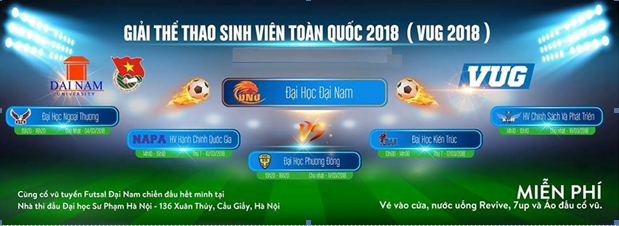 Đại học Đại Nam tham gia Giải thể thao sinh viên toàn quốc – 2018 (VUG)