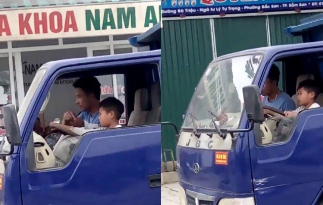 Video: Kinh hãi bé trai điều khiển xe tải chạy băng băng trên đường