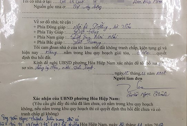 Cán bộ phường giả chữ ký lãnh đạo để hợp thức hóa nhà trái phép